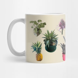 Assorted house plants and pineapple photo design Mug